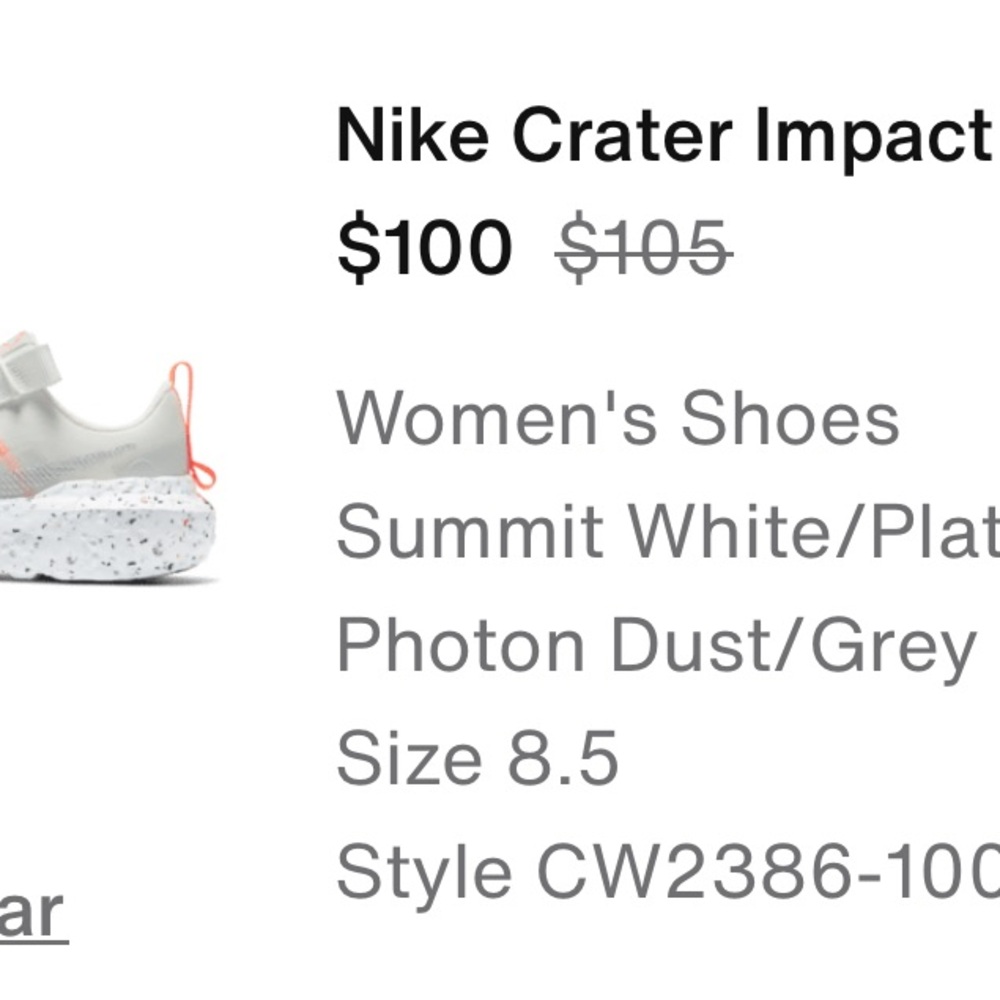 Nike Women's Sneakers - White and Gray